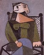 woman in an armcbair pablo picasso